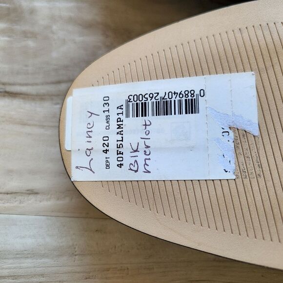 Michael Kors Lainey Merlot Patent Leather Block Heel Loafers Moccasin Size 6M - Picture 3 of 11